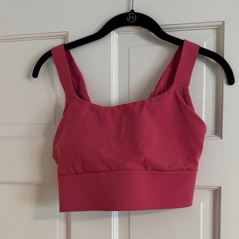 Pink Cropped Tank Top/Long line sports bra